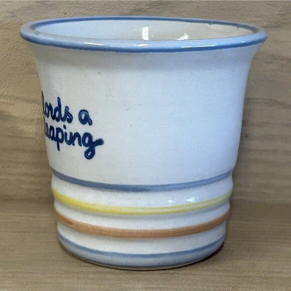 Louisville Stoneware Punch Cup 10 Lords a Leaping 12 Days of Christmas Mug - Picture 2 of 6